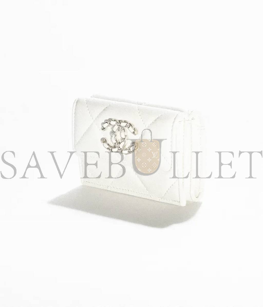 CHANEL 19 SMALL FLAP WALLET AP1789 B07327 10601 (12*7.5*2.5cm) CHANEL 19 SMALL FLAP WALLET AP1789 B07327 10601 (12*7.5*2.5cm)